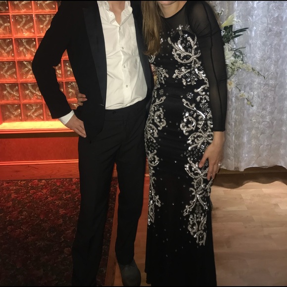 French Connection Dresses & Skirts - French Connection BEADED SEQUIN MAXI DRESS GOWN